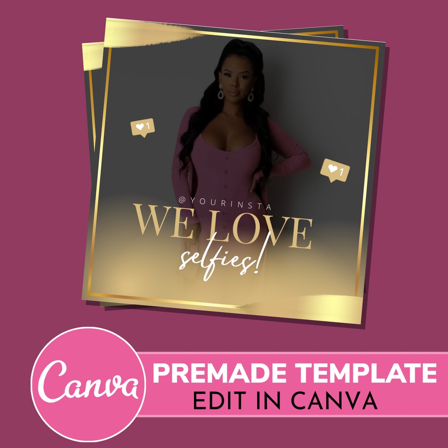 We Love Selfies Premade Flyer