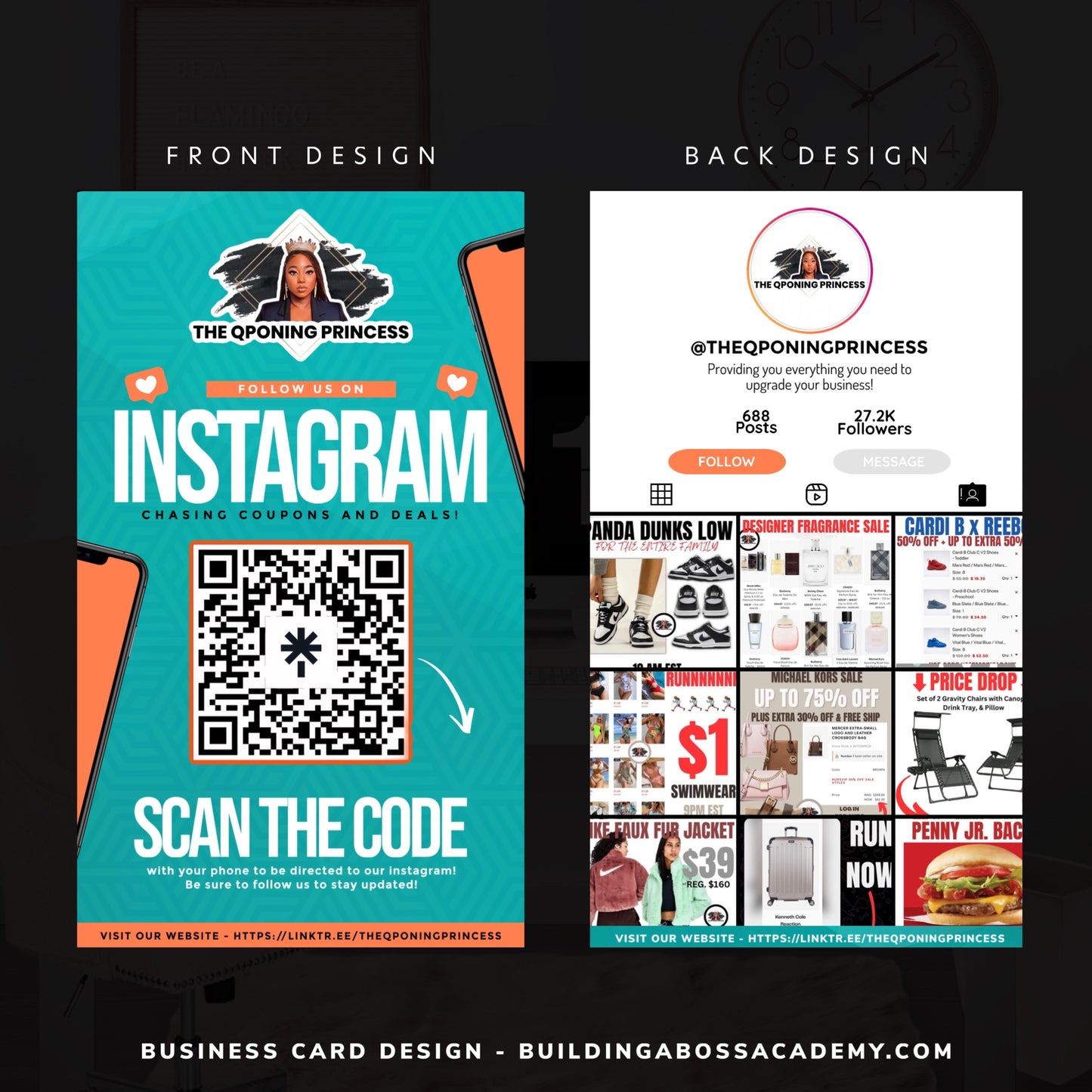 Instagram Business Cards + Print