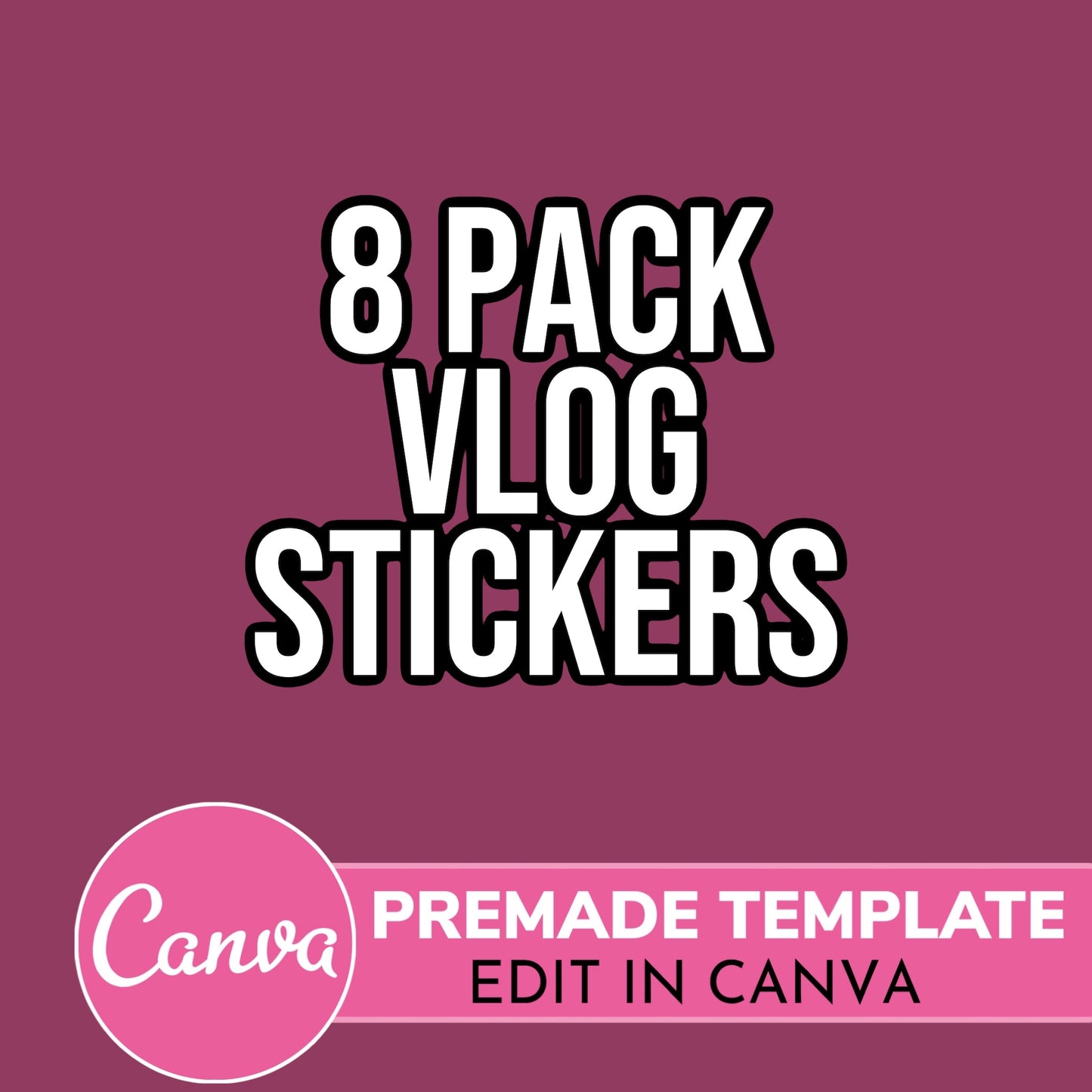 Editable Vlog stickers